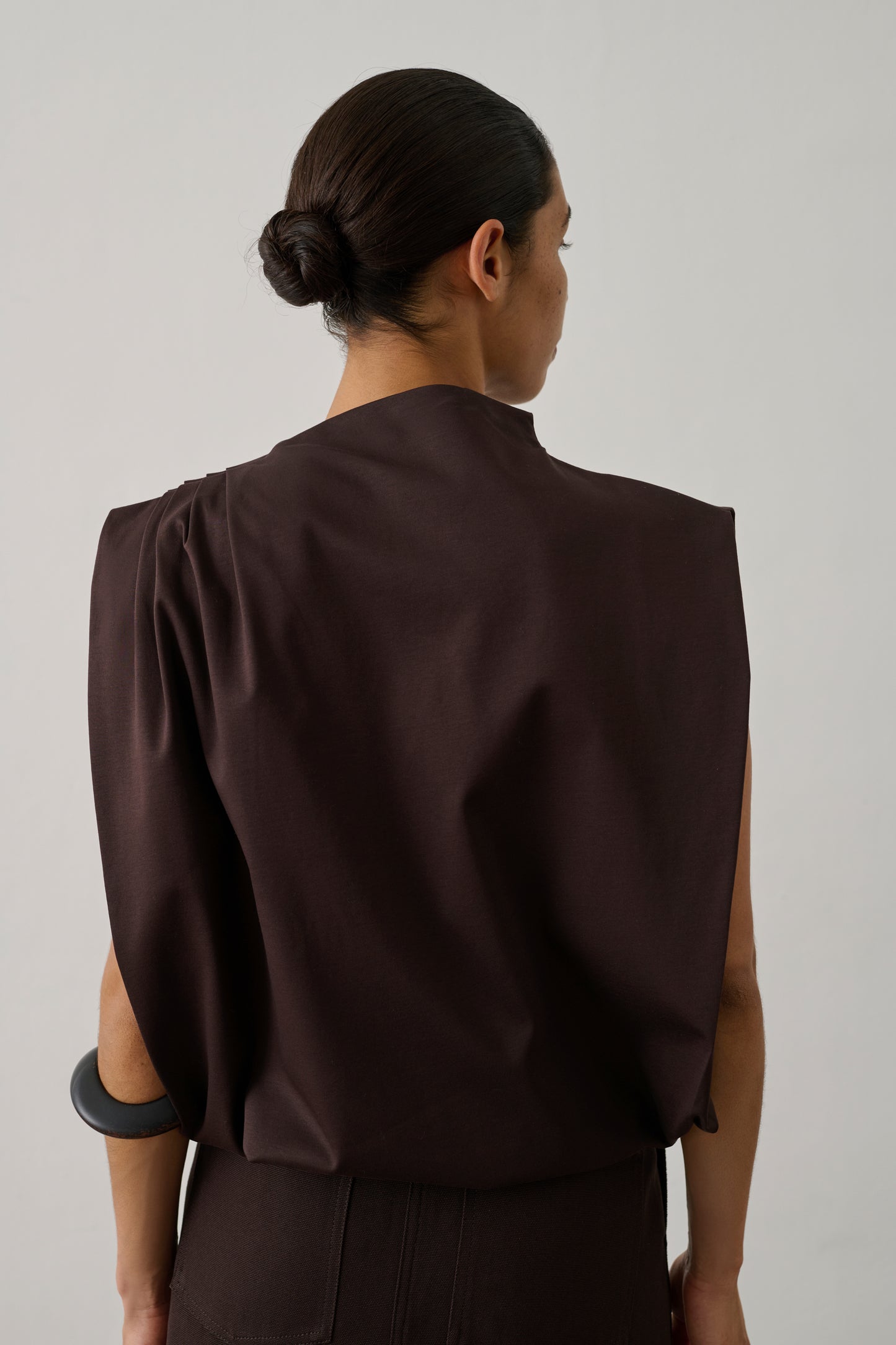 Top Idris - Marron Foncé - Coton - Femme