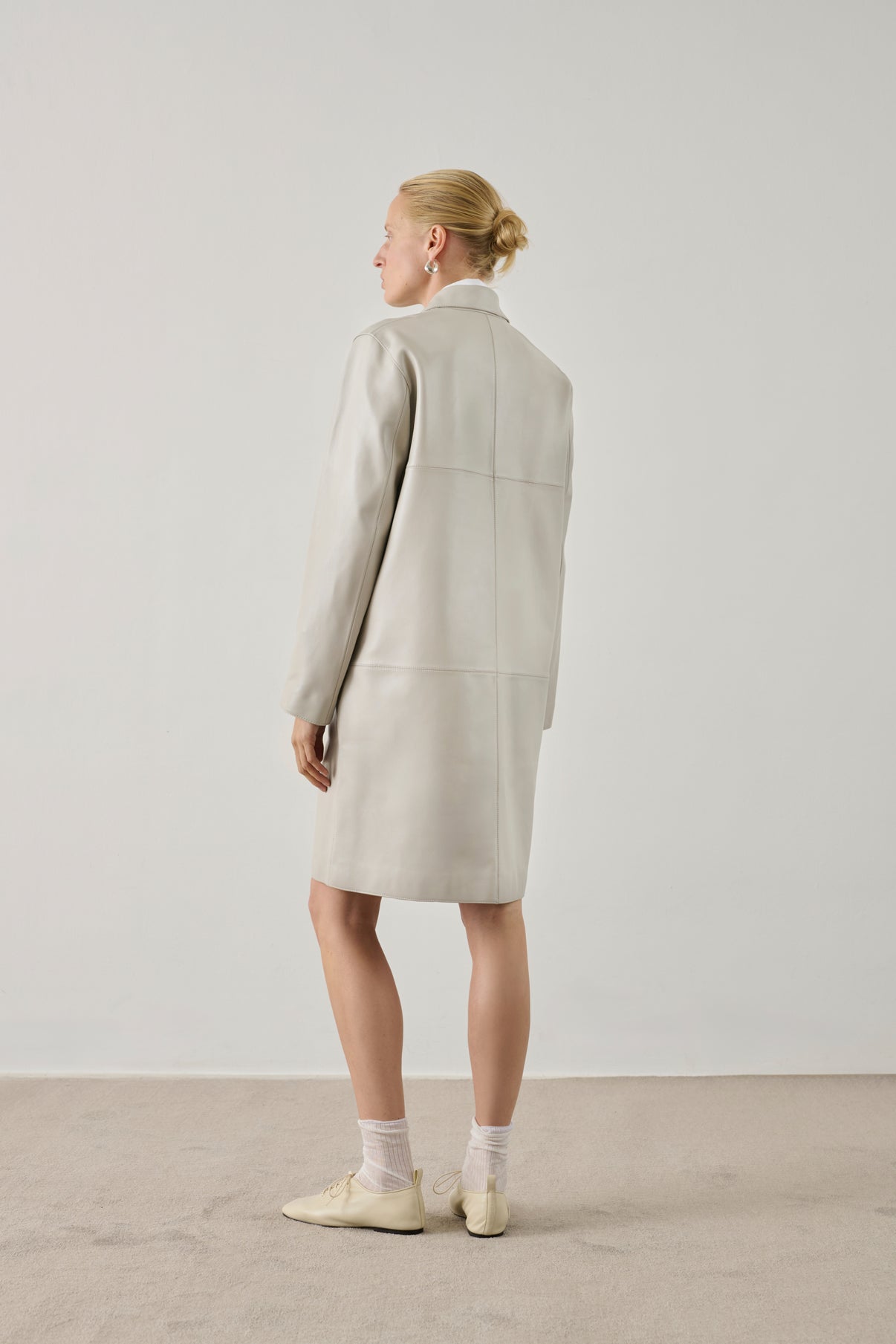 Manteau Harden - Mastic - Cuir - Femme vue 2